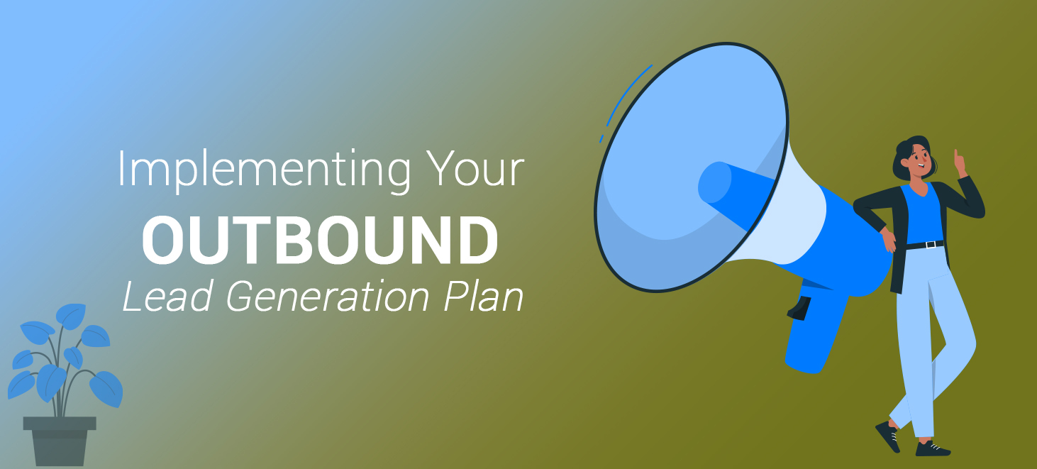Woman with megaphone and man with binoculars demonstrating outbound MSP lead generation strategy